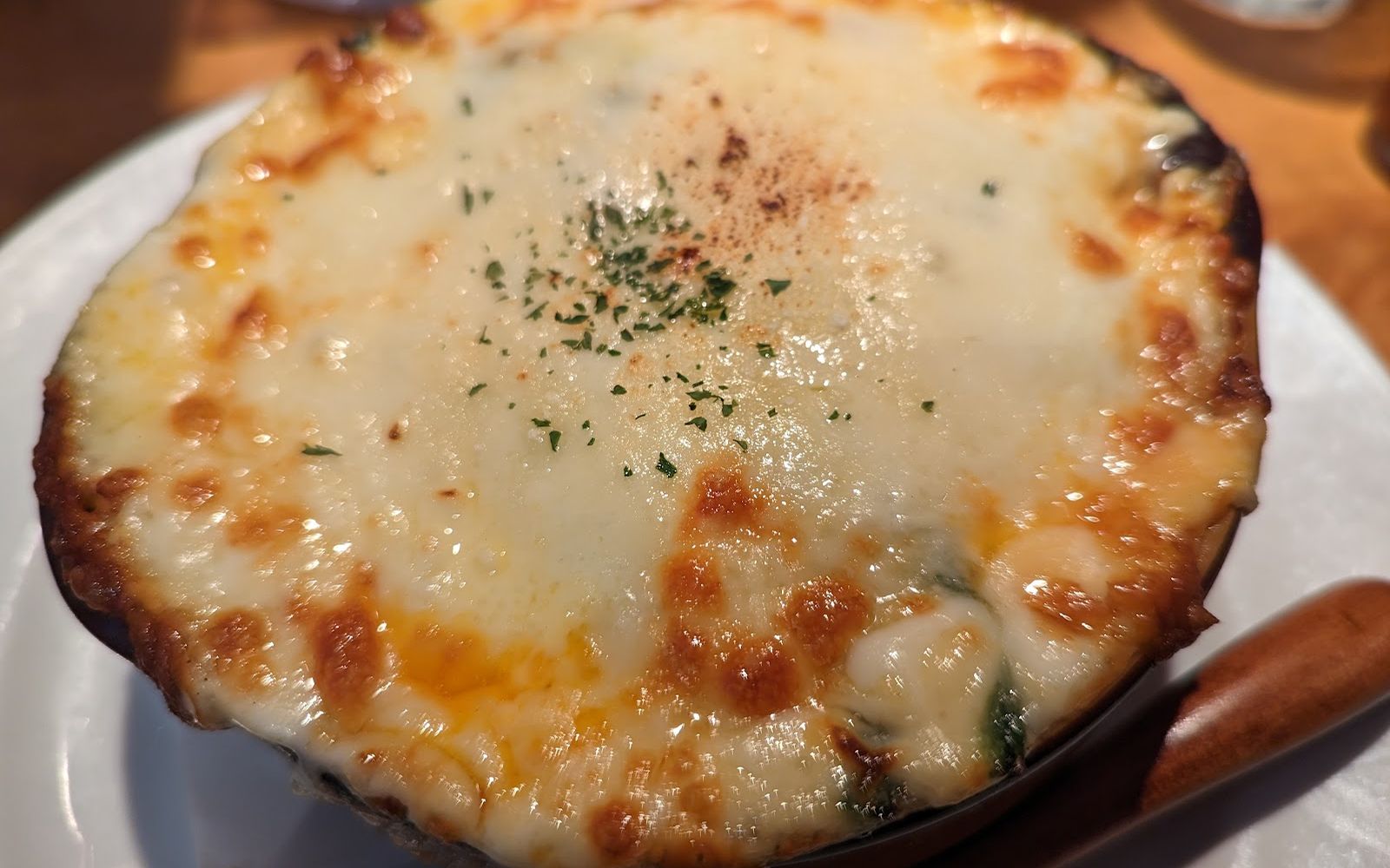 チーズをのせて焼いたドリア